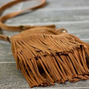 💝SALE💝 Suede Fringe Crossbody Bag